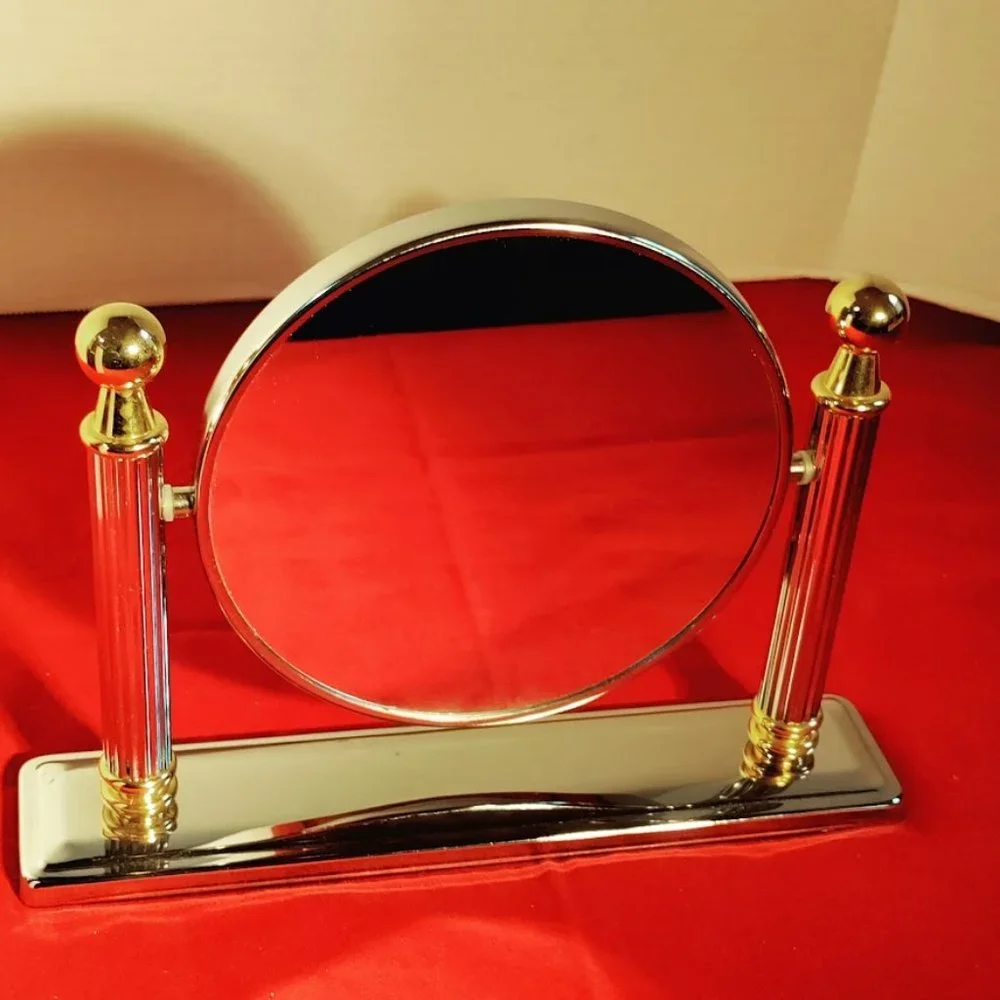 Perfection Deluxe Mirror Two Toned Gold & Chrome Plated